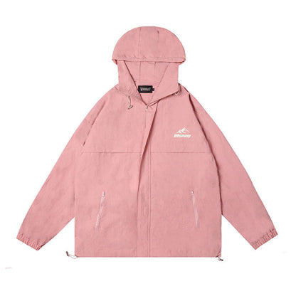 Women Jackets Retro Hooded Trench Coat Oversize Solid Color