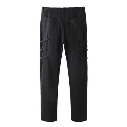 Cargo Pants Side Zipper Stitching