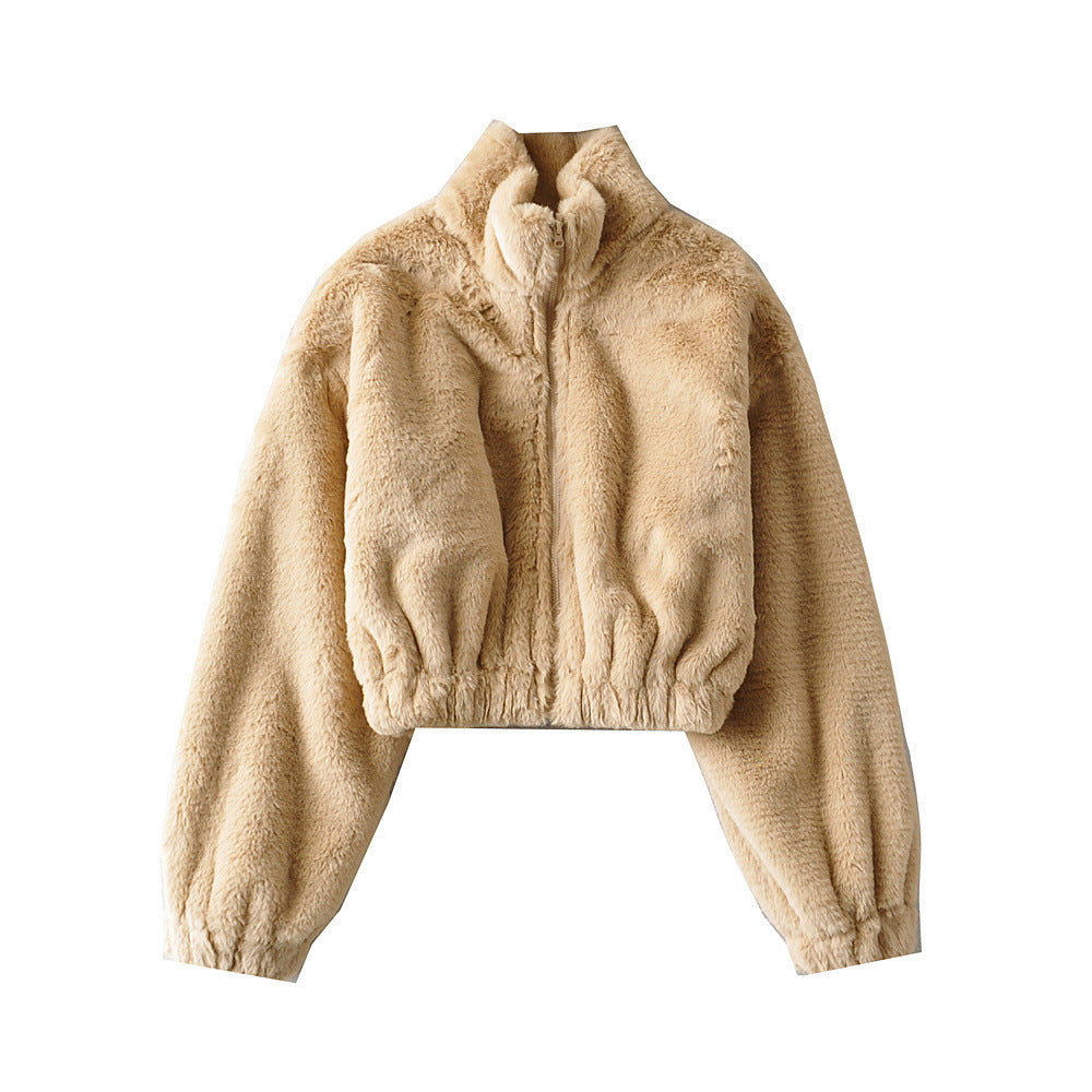 Women Cotton Coat Loose Zip Cardigan Jacket