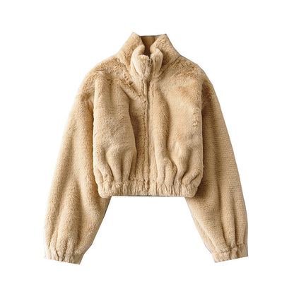 Women Cotton Coat Loose Zip Cardigan Jacket