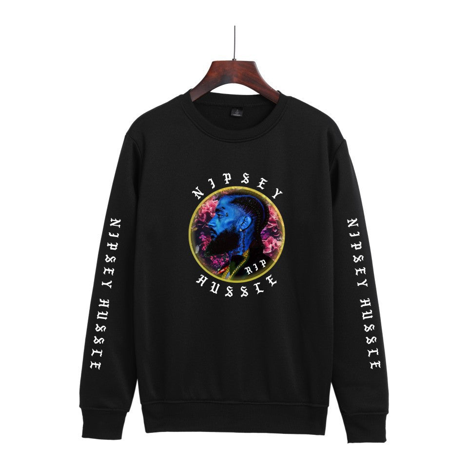 Nipsey Hussle Hoodie Rap Men's and Women's Loose round Neck Sweater