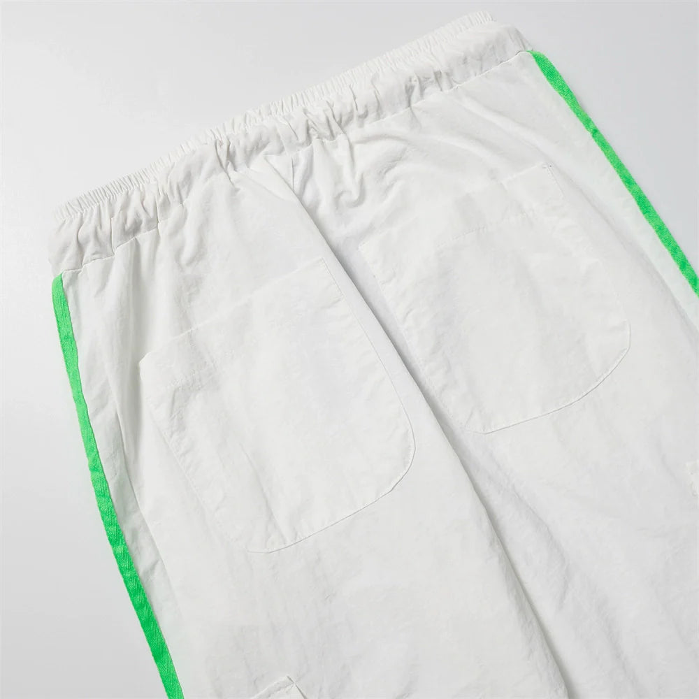 Men Sweatpants Casual Pants Men Straight-Leg Trousers Spring/Summer Workwear with Pocket Elastic Waist Baggy Pants