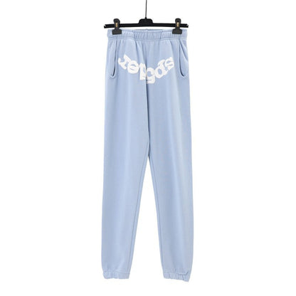 Sp5der Hoodie & Sweatpants 2 Piece Set Spider Web Three-Dimensional Foaming