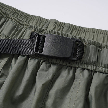 Men Shorts with Belt Workwear Sports Shorts Summer Thin Quick-Drying