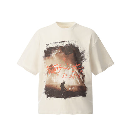 Unisex T-Shirts Travis Scott Album Portrait Cover Casual Loose T-Shirt