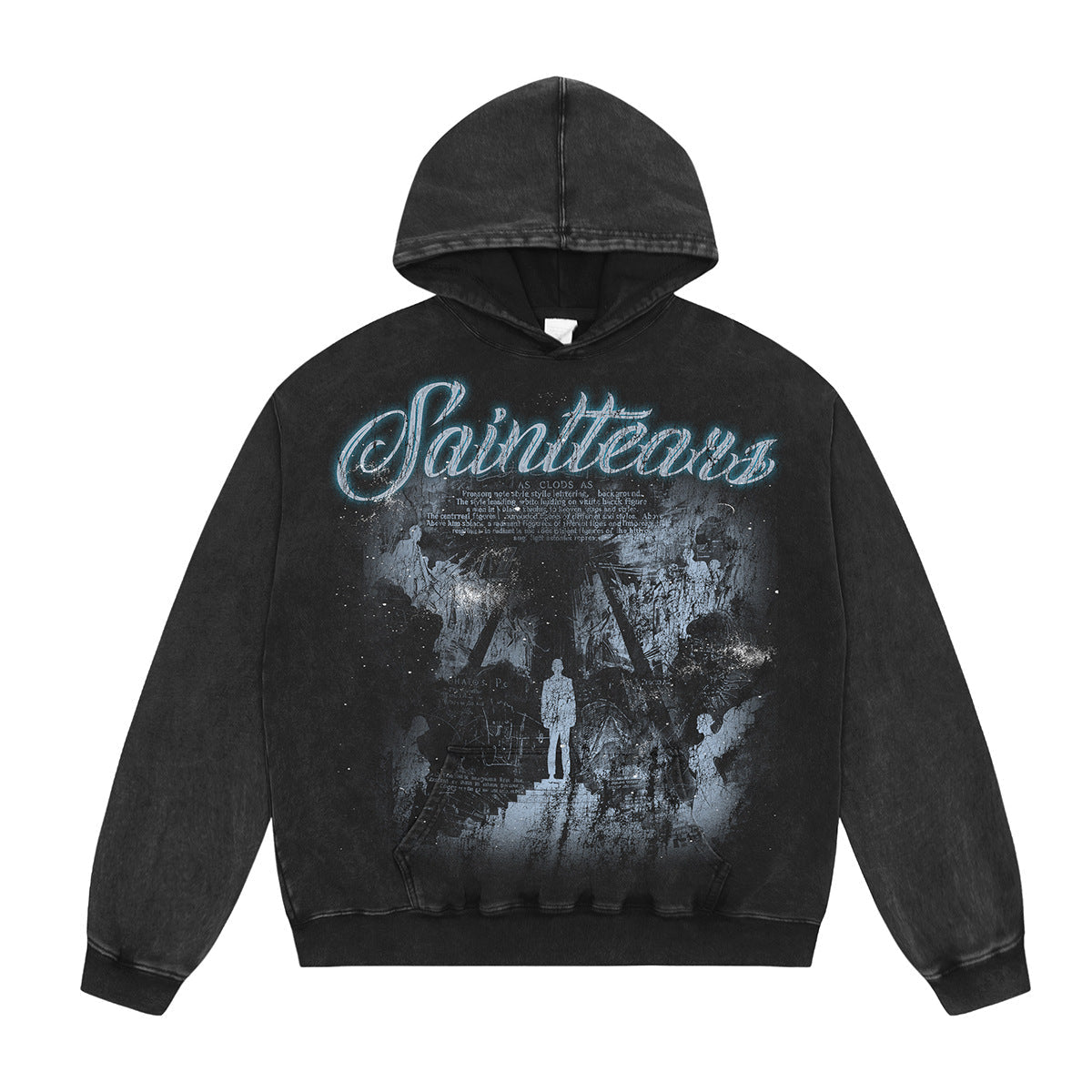 Unisex Hoodies Saint Michael Distressed Loose Hoodie