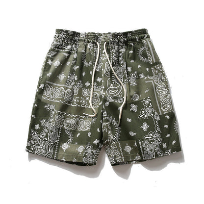 Men Shorts Retro American Style Hip Hop Shorts Loose Straight Sports Casual Shorts