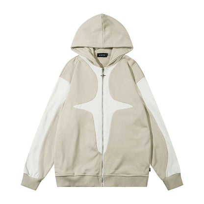 Men Hoodie Hip Hop Vibe Style Casual Zip Coat Men and Women