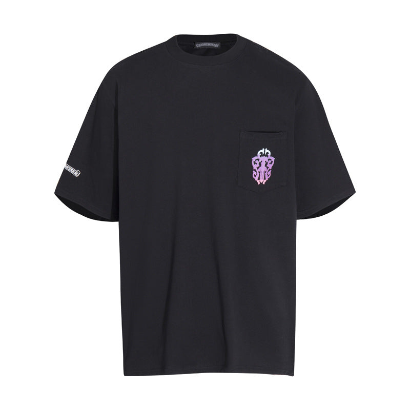 CHH Chrome Heart T Shirts Chrome Heart Croix Summer Short Sleeve Hip Hop Half Sleeve T-Shirt