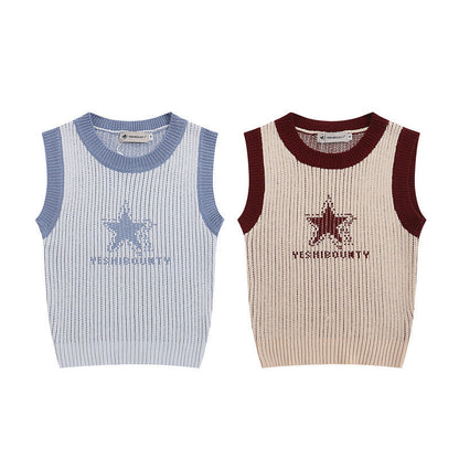 Women Vest XINGX Contrast Color Vest
