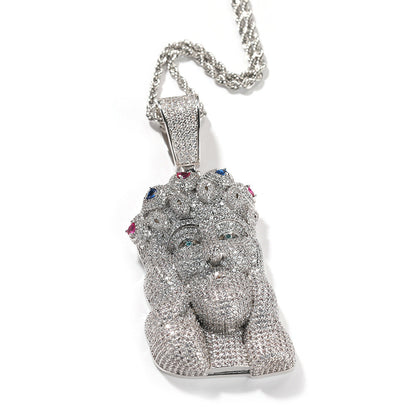 Jewelry Hip Hop Diamond Pendant Necklace Royalty Spectrum Egypt Pieces Cannabis