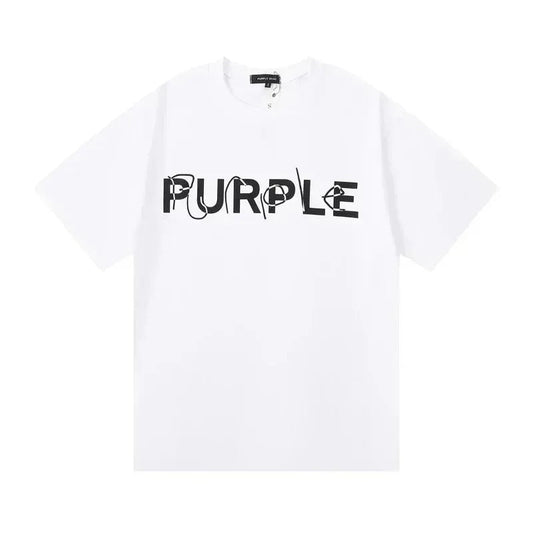 PURPLE Hot Sale PURPLE Letter Print T-shirt Streetwear Vintage