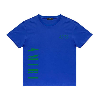 Amiri T Shirt Five-Star Letter Print Casual Hip Hop round Neck Short Sleeve T-shirt