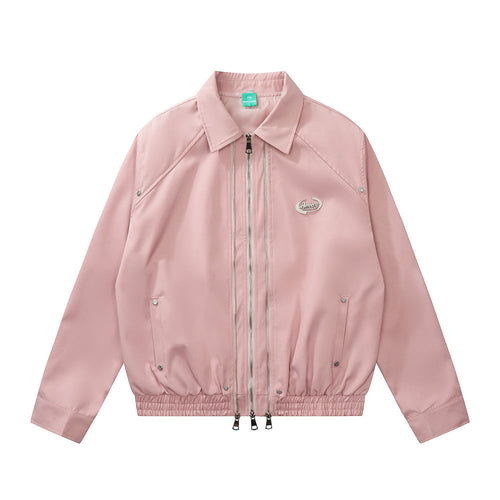 Men Jacket Coat Men's Spring and Autumn Zipper Stitching Flight Jacket