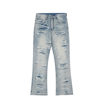 Men Jeans Loose Wide Leg Flared Jeans