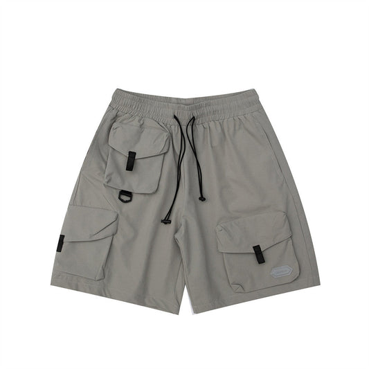 Men Shorts Loose Multi-Pocket Workwear Fifth Pants
