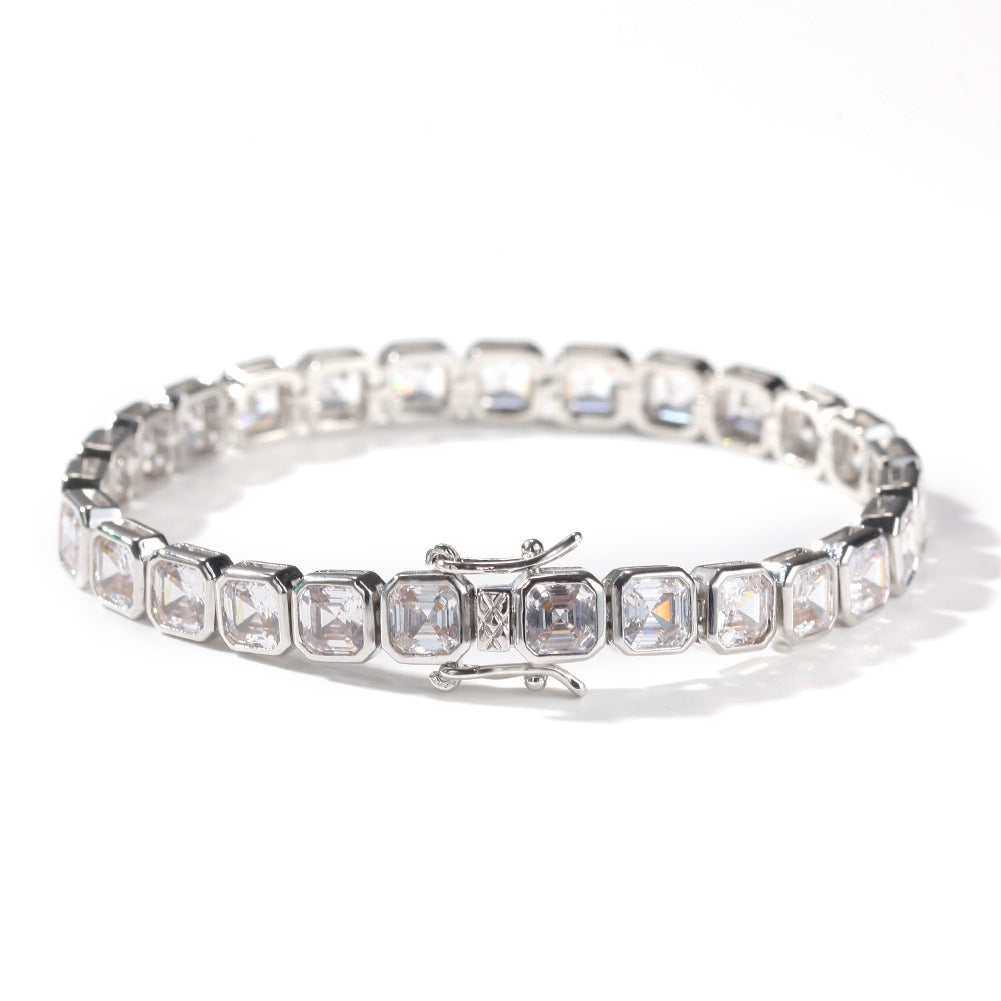Bracelet Bracelet Copper Zircon Hip Hop Spectrum St. Valentine's