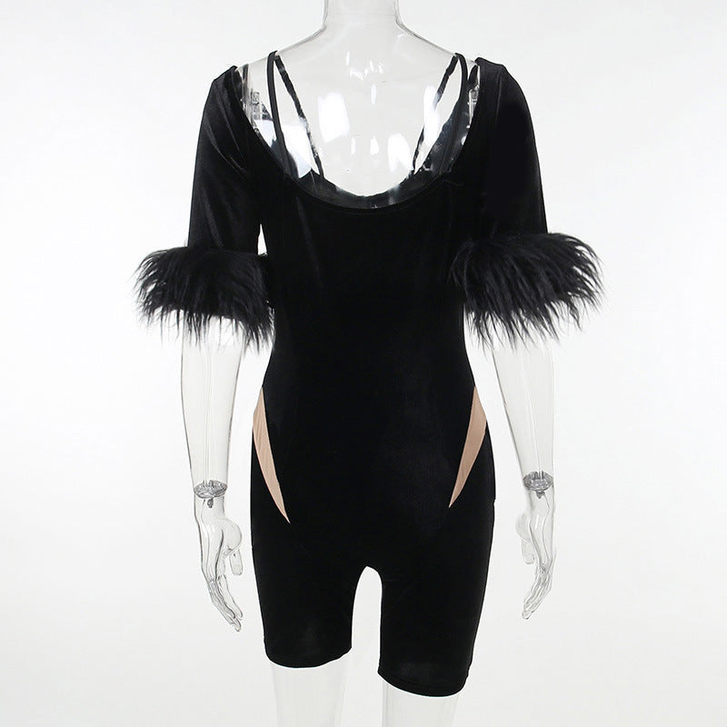 Women Tops Slim Fit One-Piece Shorts Spring