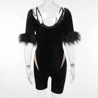 Women Tops Slim Fit One-Piece Shorts Spring