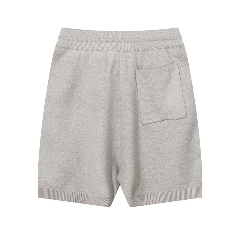 Men Shorts Vintage Knitted Sports Shorts
