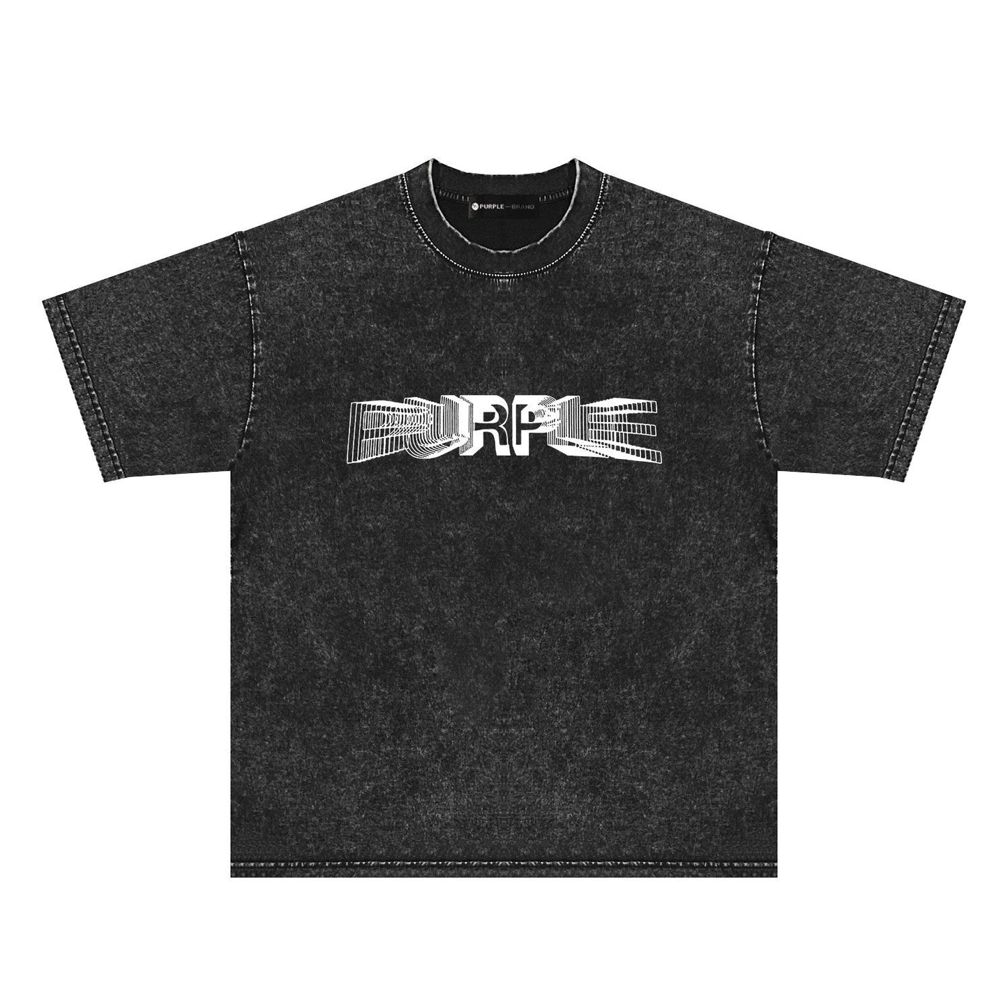 Purple Brand Distressed T Shirts Short Sleeve