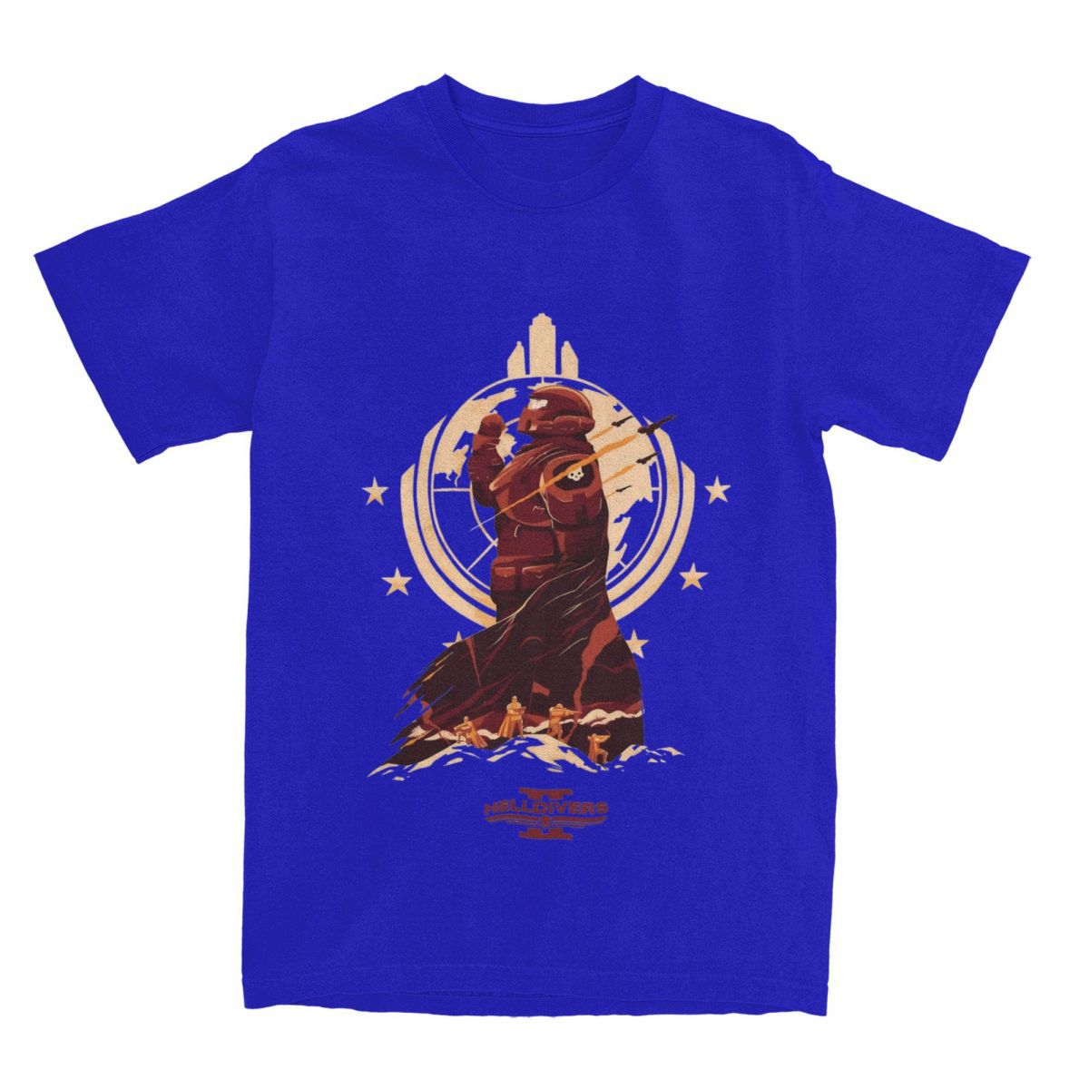 Helldivers 2 Game Malevelon Creek T Shirts Men's Cotton Vint