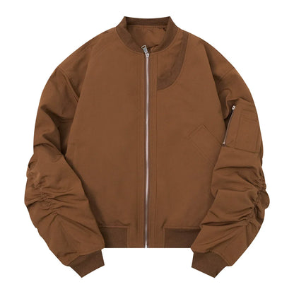 Men Jacket Coat Sleeve Baggy Coat Men's Baseball Uniforms Pilot Jacket Autumn and Winter