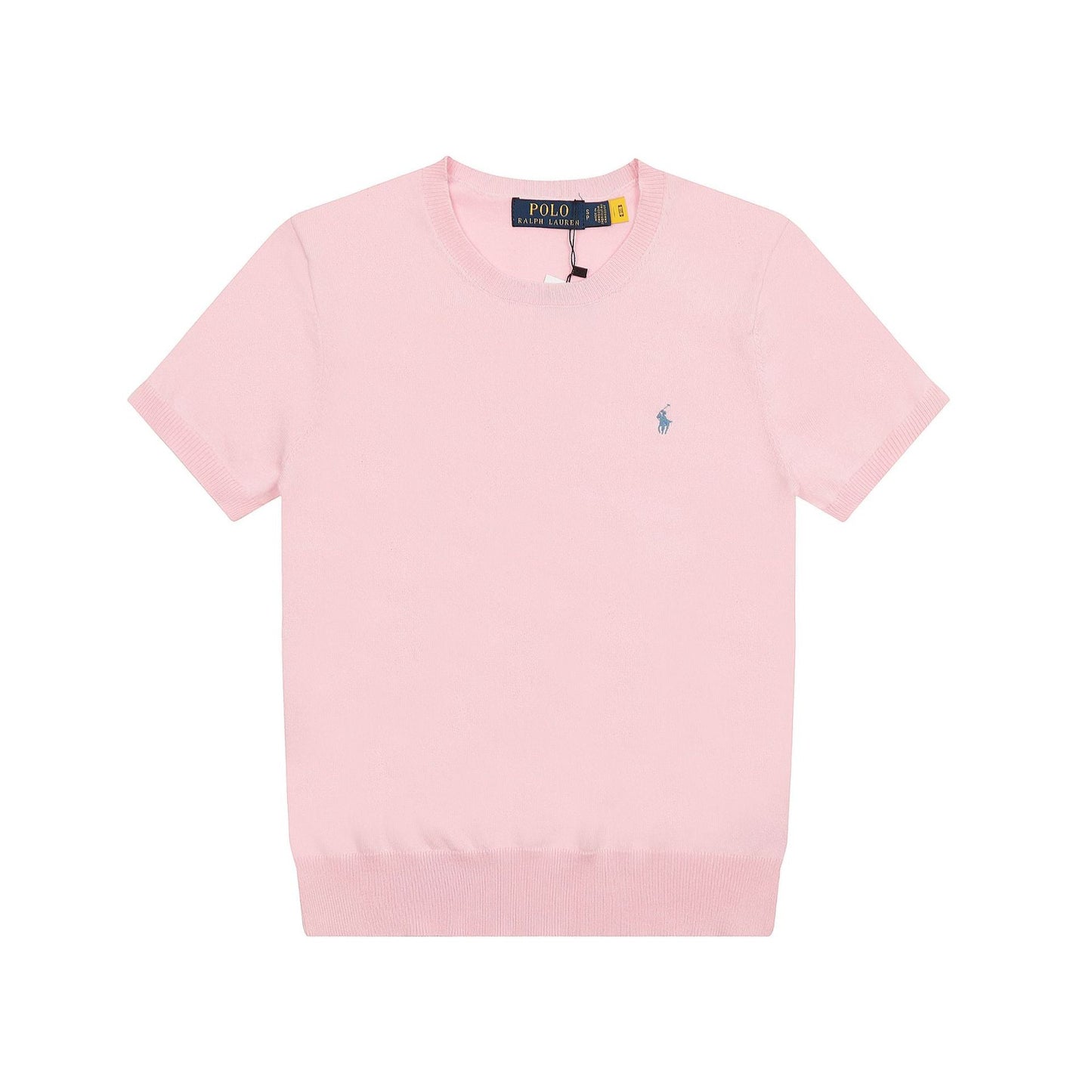 Ralph Lauren Knitted sweaters Ralph Lauren Knitted Short Sleeved Shirt RLl Pony Standard Knitted Twist Embroidered Short Sleeve Top T-Shirt