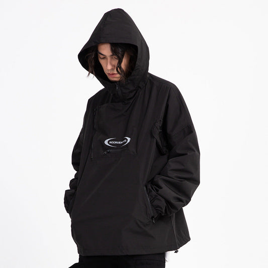 Men Jacket Coat Shell Jacket Men Outdoor Windproof Exercise Hooded Coat Loose Spring and Autumn