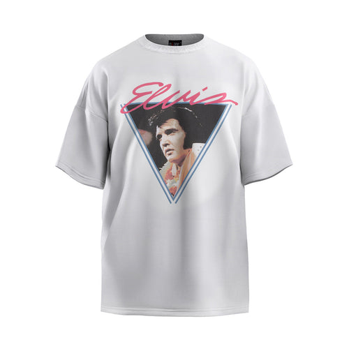 Unisex T-Shirts Loose Cotton Casual Elvis Portrait Print T-Shirt