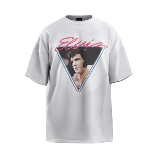 Unisex T-Shirts Loose Cotton Casual Elvis Portrait Print T-Shirt