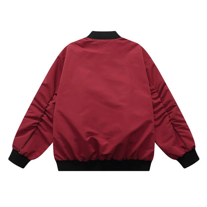 Men Jacket Coat Color Contrast Patchwork Overalls Jacket Men's Vibe Baseball Uniform