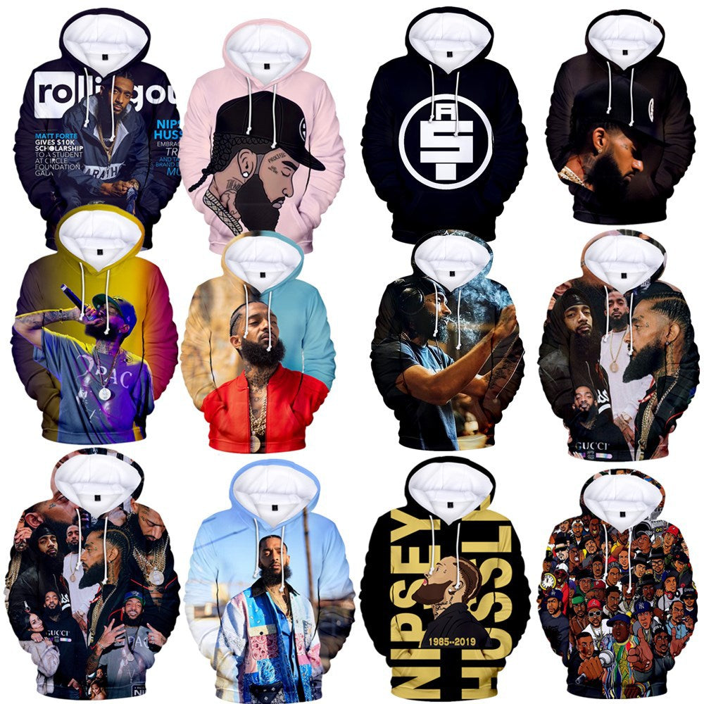 Nipsey Hussle Hoodie Digital 3D Printing