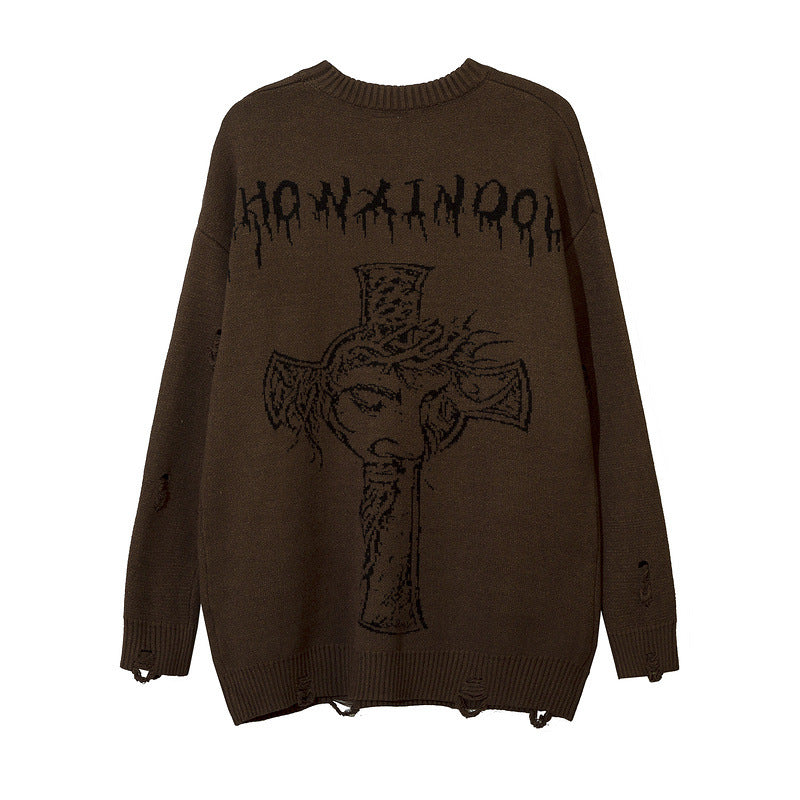 Women Sweater Ripped Sweater