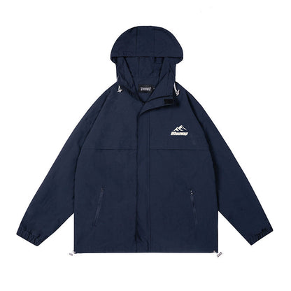 Women Jackets Retro Hooded Trench Coat Oversize Solid Color