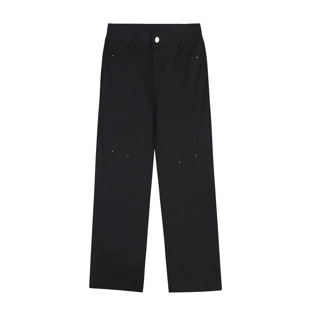 Men Sweatpants Straight-Leg Trousers Men's Stitching Loose Casual Pants