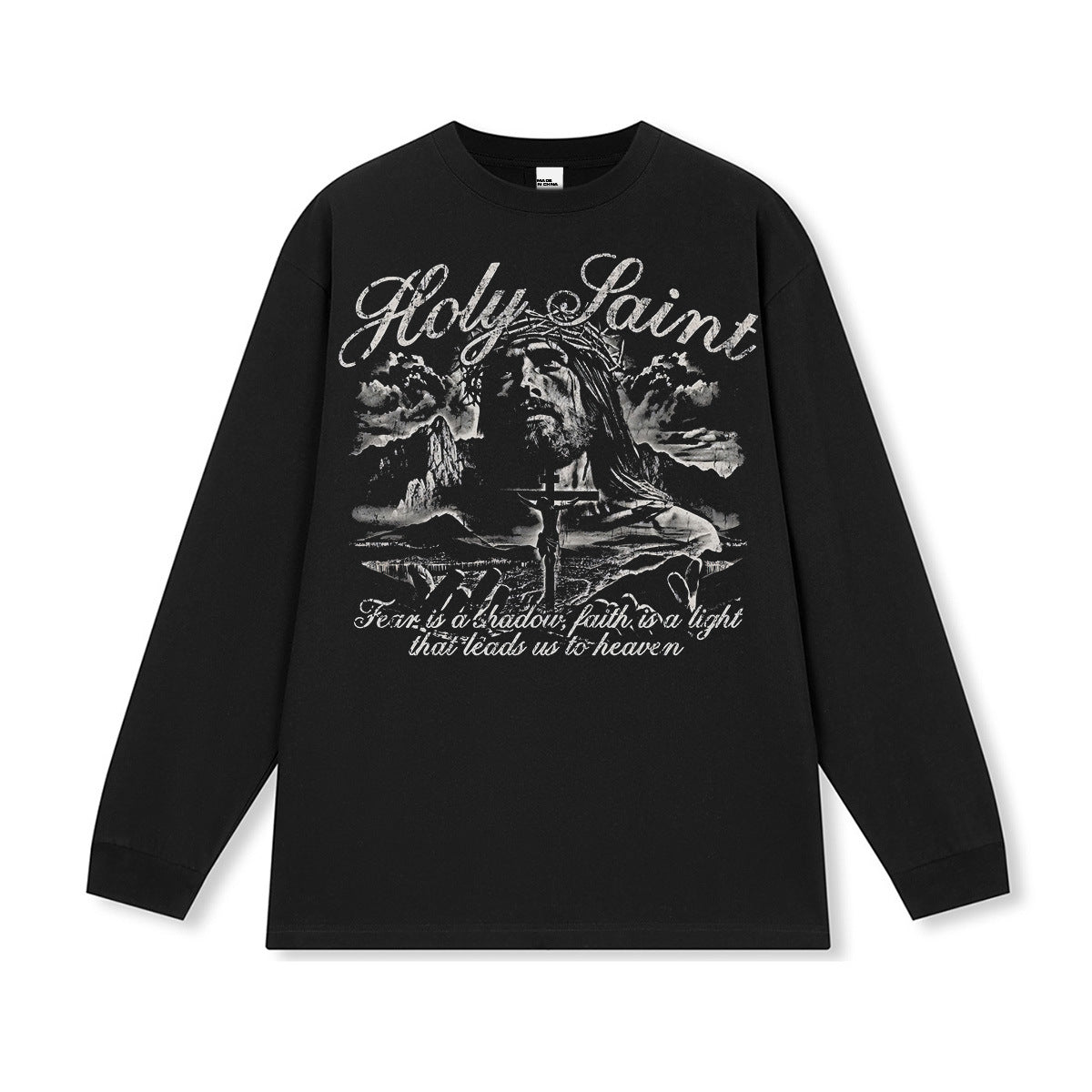 Vintage T-shirts High Street Short Sleeve T-Shirt Cotton Washed Old Long Sleeve