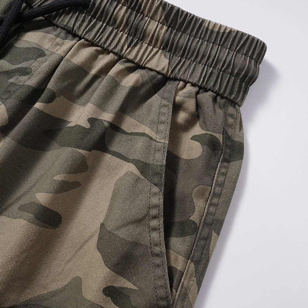Men Shorts Camouflage Casual Shorts Summer Retro Workwear
