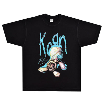 Rock Star T Shirt Korn Issues T-shirt Rock Band American Style Loose Vintage Short Sleeve