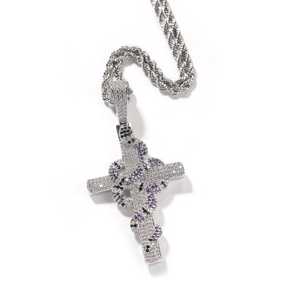 Jewelry Colored Serpentine Cross Pendant Vintage Crosses Spectrum