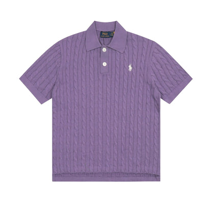 Ralph Lauren Knitted sweaters Ralph Lauren Knitted Short Sleeved Shirt POLO Lapel Knitted Short Sleeve Small Twist Lapel T-Shirt