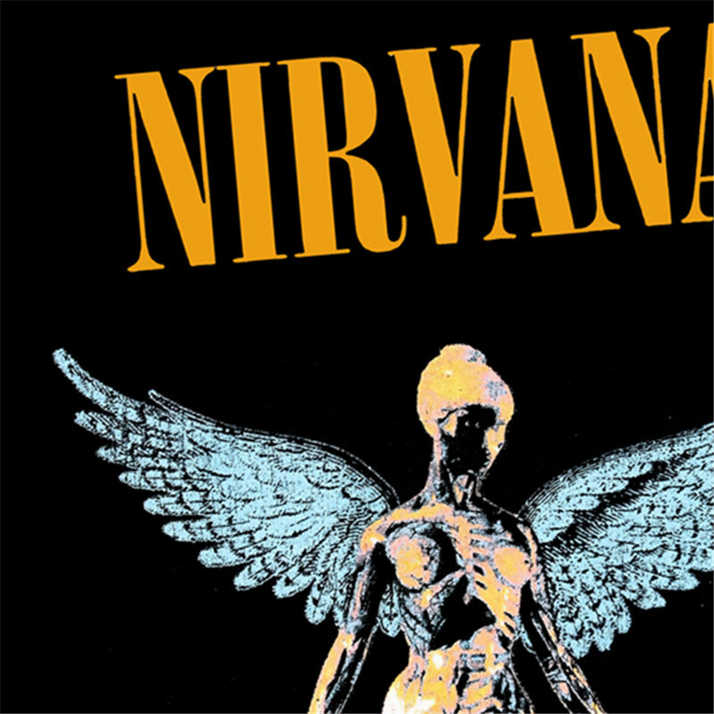 Rock Star T Shirt Nirvana in Utero Nirvana Band T-shirt Rock Retro High Street Male Vintage Short Sleeve