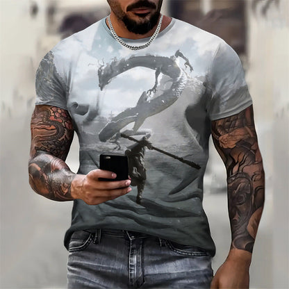 Games Black Myth Wukong Print T-Shirt