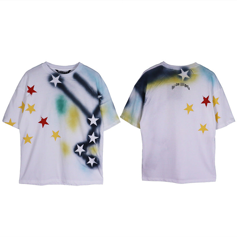 Palm Angle T Shirts Graffiti Tie-Dye XINGX Wired Printing