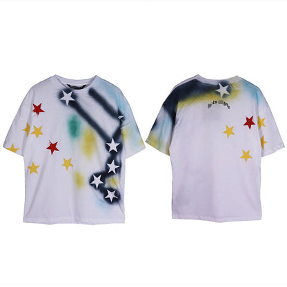 Palm Angle T Shirts Graffiti Tie-Dye XINGX Wired Printing