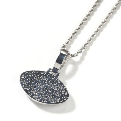 Jewelry Diamond Eyes Pendant Necklace Copper Zircon Silver Angel Pieces St. Valentine's Spectrum