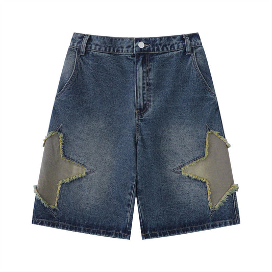 Men Shorts Patch XINGX Embroidered Denim Shorts Summer