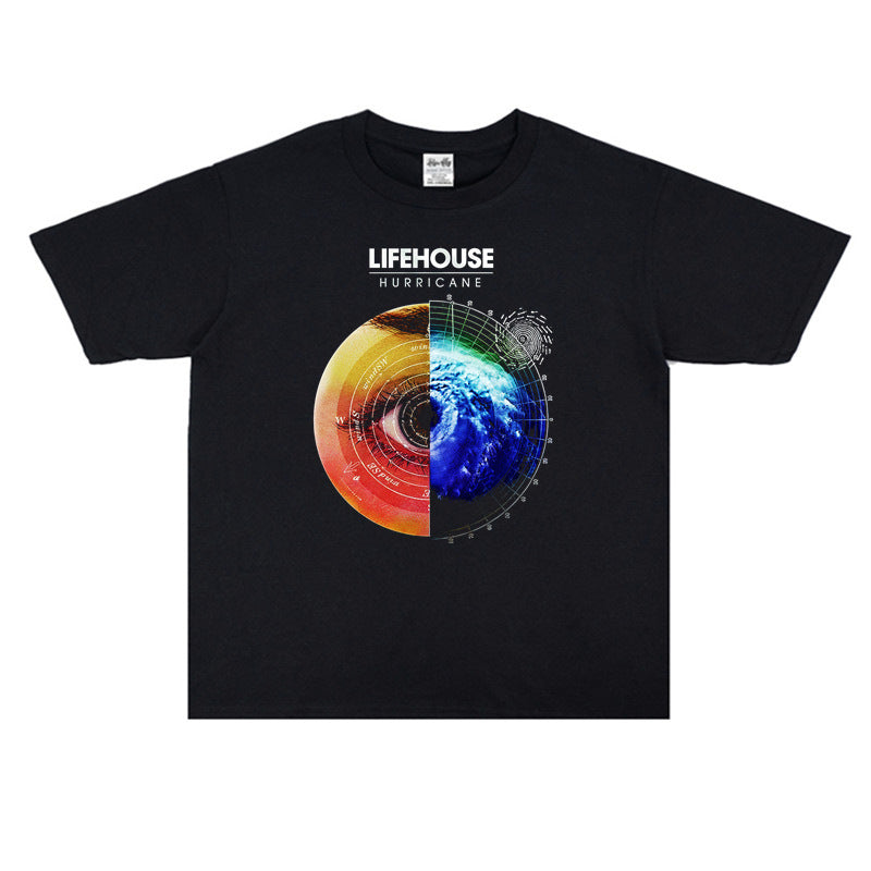 Rock Star T Shirt Lifehouse House of Life Choir Rock Band T-shirt Short Sleeve Loose Men and Women