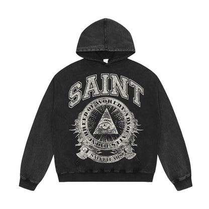 Unisex Hoodies Saint Michael Loose Old Hoodie
