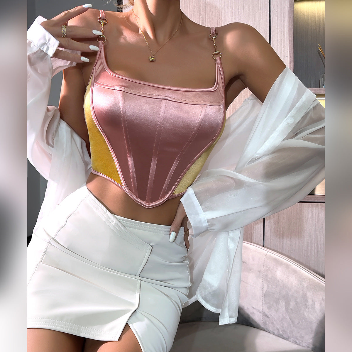 Women Party Tops Backless Underwaist